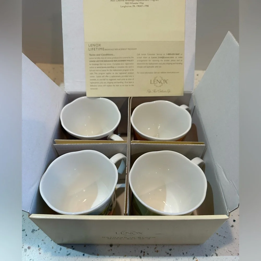 LENOX Orchard In Bloom Mugs Set of 4‎